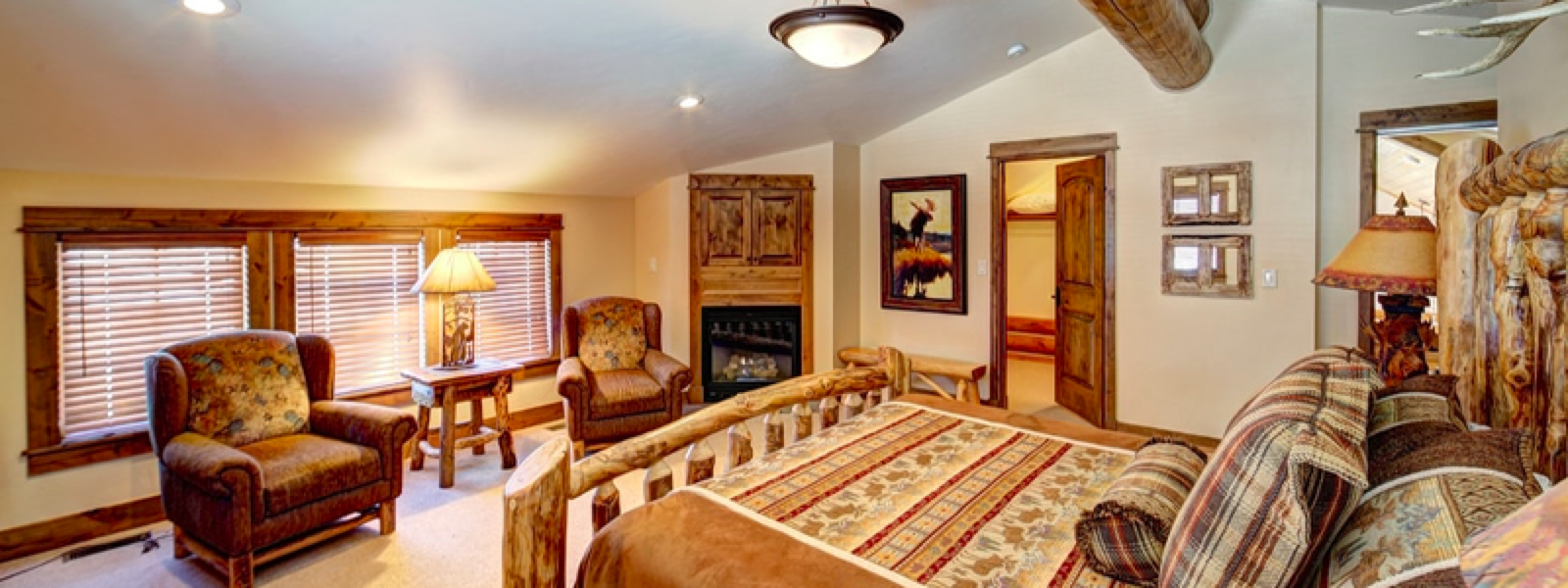 model dormitor rustic