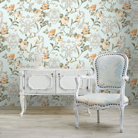 tapet floral dormitor