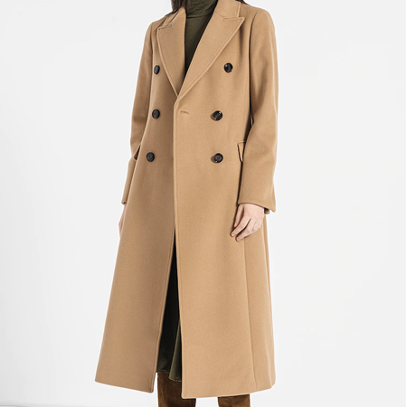 palton dama elegant lung bej