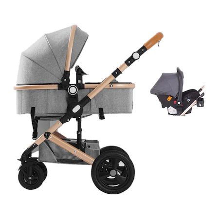 Carucior 3 in 1 cu suspensie pe roata Bubu-Still Sun