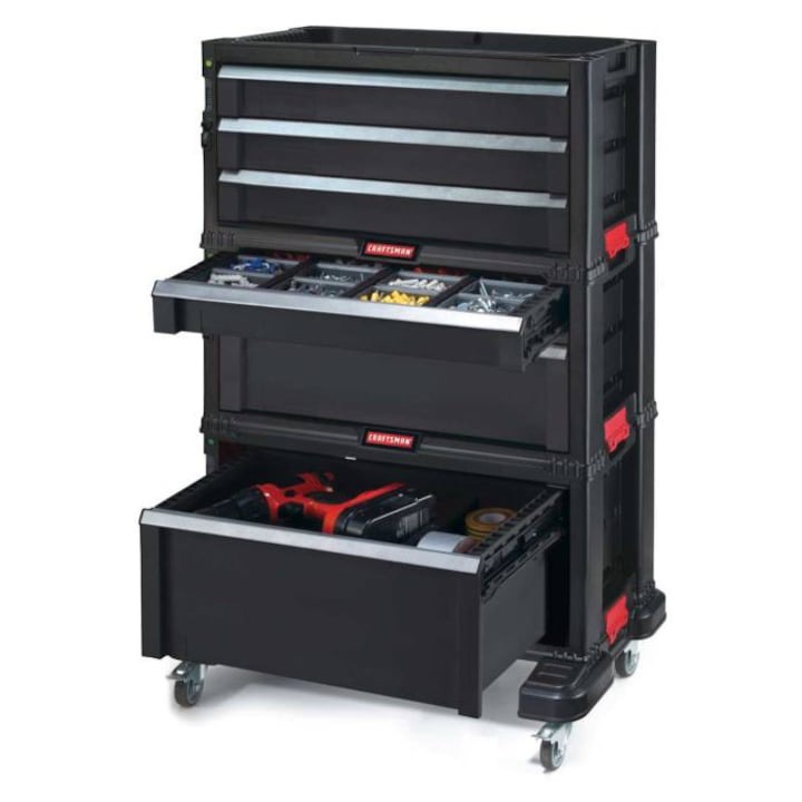 Dulap modular pe roti pentru scule cu 6 sertare Keter Pro 237786