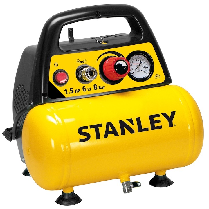 Compresor aer profesional Stanley DN200 1.5 CP 6 l 8 bar 180 l/min debit aer